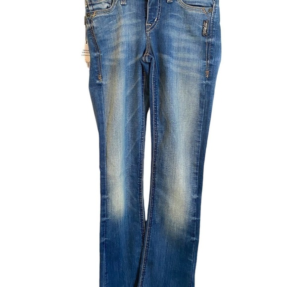 NWT Silver Jeans Co. Tuesday Low  Rise Bootcut Jeans Med Wash Ladies W22/L33 - Picture 2 of 15